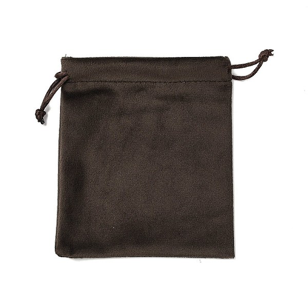 

PandaHall Velvet Jewelry Drawstring Storage Pouches, Rectangle, Coconut Brown, 13.7x11.6x0.4cm Velvet Rectangle