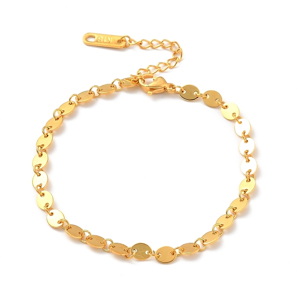 

PandaHall 304 Stainless Steel Oval Link Chains Bracelet for Men Women, Golden, 6-3/8 inch(16.2cm) 304 Stainless Steel