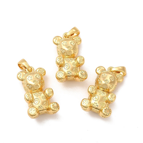 

PandaHall Rack Plating Brass Pendants, Bear with Star Charms, Lead Free & Cadmium Free, Real 18K Gold Plated, 26.5x14.5x9mm, Hole: 6x4mm...