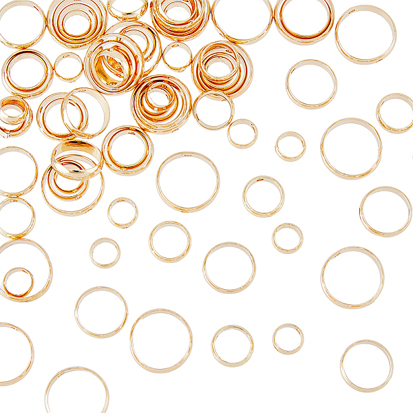 

PandaHall HOBBIESAY 80Pcs 4 Styles Brass Bead Frame, Long-Lasting Plated, Donut, Real 14K Gold Plated, 5.8~11.5x2.3~2.8mm, Hole: 1~1.2mm...