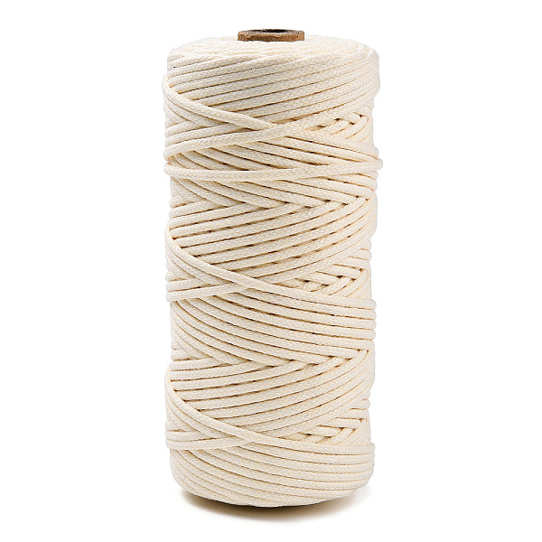 

PandaHall Cotton String Threads, Macrame Cord, Decorative String Threads, for DIY Crafts, Gift Wrapping and Jewelry Making, Light Yellow...