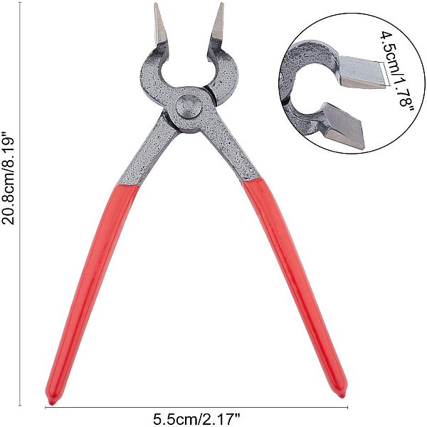 

PandaHall AHANDMAKER Leather Craft Flatten Pliers, 45mm Leather Edge Pliers Multifunction Adjustment Press Flatten Plier Clamp for DIY..., Red
