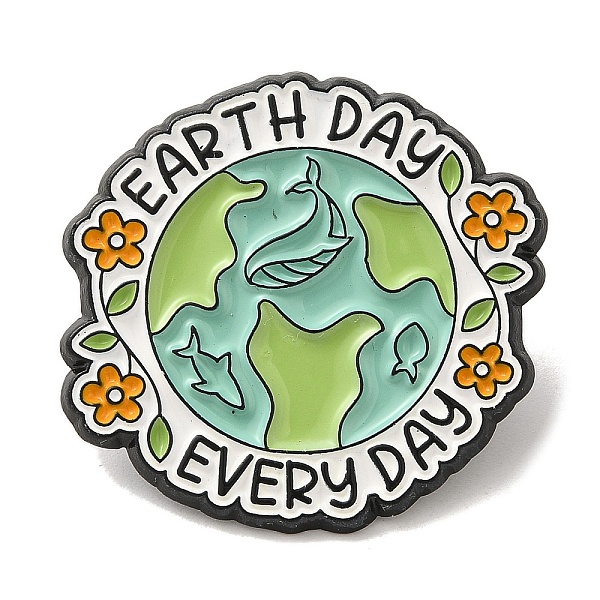 

PandaHall THERE IS NO PLANET Flower Plant Earth Alloy Enamel Pin Brooch, for Backpack Clothes, Medium Aquamarine, 27x28.5x1.5mm Alloy+Enamel...