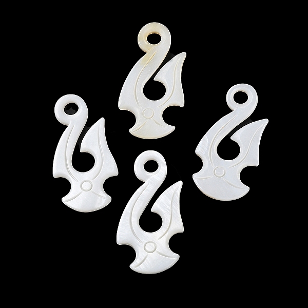

PandaHall Natural Freshwater Shell Pendants, Dart Charms, WhiteSmoke, 44.5~45x22.5x2.5mm, Hole: 5mm Freshwater Shell Others White