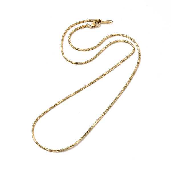 

PandaHall Ion Plating(IP) 304 Stainless Steel Round Snake Chain Necklace for Women, Real 14K Gold Plated, 20.31 inch(51.6cm) 304 Stainless...
