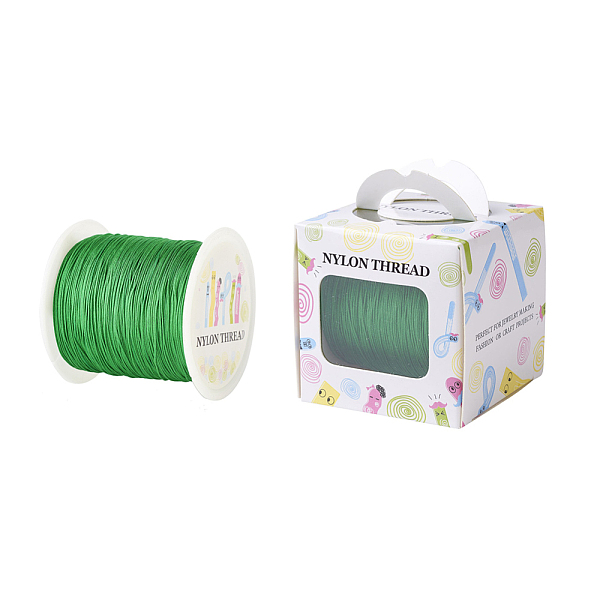 

PandaHall Nylon Thread, Green, 0.5mm, about 147.64yards/roll(135m/roll) Nylon Green
