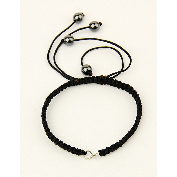 

PandaHall Braided Nylon Bracelet Making, Nice for DIY Jewelry Making, Black, about 165mm long, 5mm wide Nylon Black