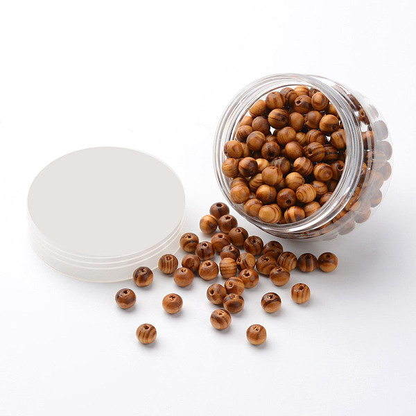 

PandaHall Natural Wood Beads, Lead Free, Round, Burlywood, 8mm, Hole: 2.5mm, 200pcs/box Wood Round Orange