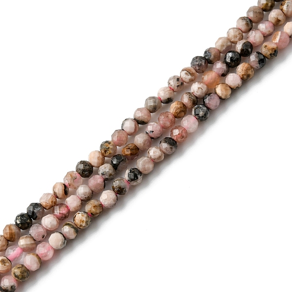 

PandaHall Natural Argentina Rhodonite Beads Strands, Faceted Round, 2mm, Hole: 0.1mm, about 220~226pcs/strand, 15.04''~15.16''(38.2~38.5cm)...