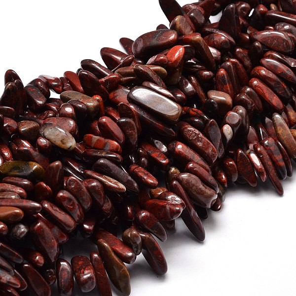 

PandaHall Natural Brecciated Jasper Chip Beads Strands, 8~30x5~12mm, Hole: 1mm, about 15.3 inch~15.7 inch Brecciated Jasper Chip
