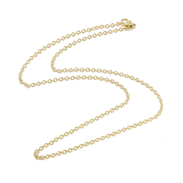

PandaHall Vacuum Plating 304 Stainless Steel Rolo Chains Necklace for Women, Golden, 17.83 inch(45.3cm) 304 Stainless Steel