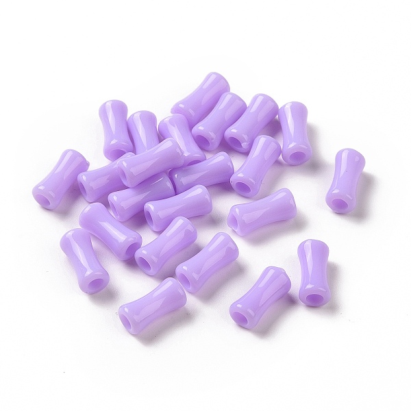 

PandaHall Opaque Acrylic Beads, Bamboo Stick, Lilac, 11x5.5mm, Hole: 2.8mm, about 3360pcs/500g Acrylic Bamboo Purple