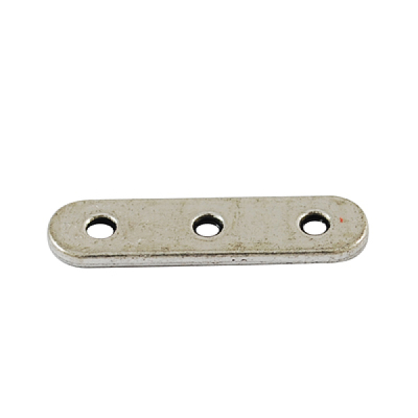PandaHall Alloy Spacer Bars, Lead Free & Cadmium Free, Antique Silver, 24x6x2mm Alloy Rectangle