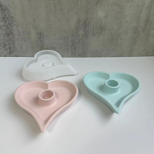 Diyのハート型燭台シリコンモールド