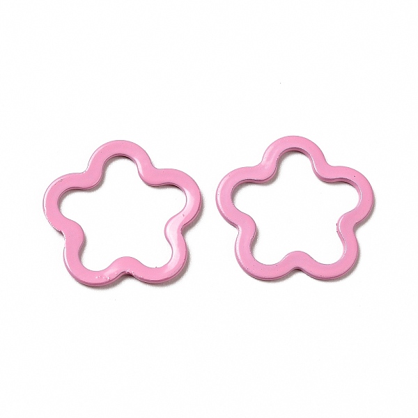

PandaHall Spray Painted 201 Stainless Steel Linking Rings, Flower, Pearl Pink, 14.5x14x1mm, Inner Diameter: 10x12mm 201 Stainless Steel...