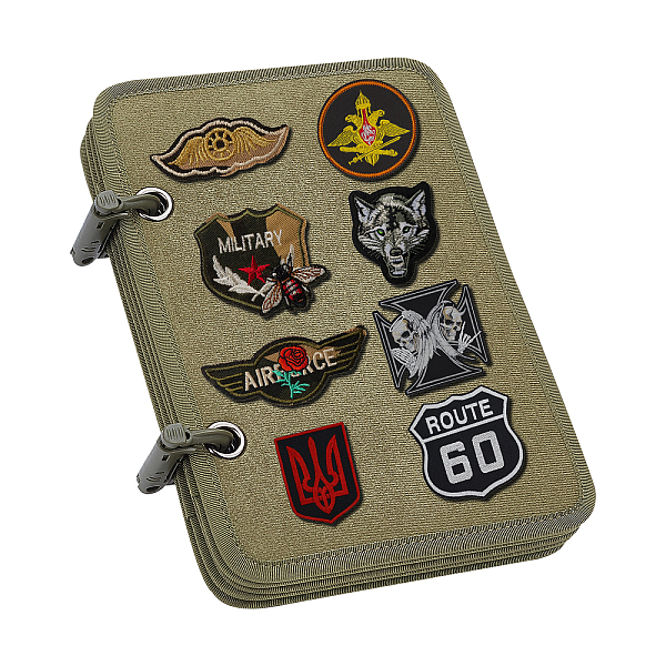 PandaHall 1 Set Tactical Patch Booklet Organizer, 5 Pages Flip-Page Patch Holder Mini Panel Board with Removable D-Buckles for Military...