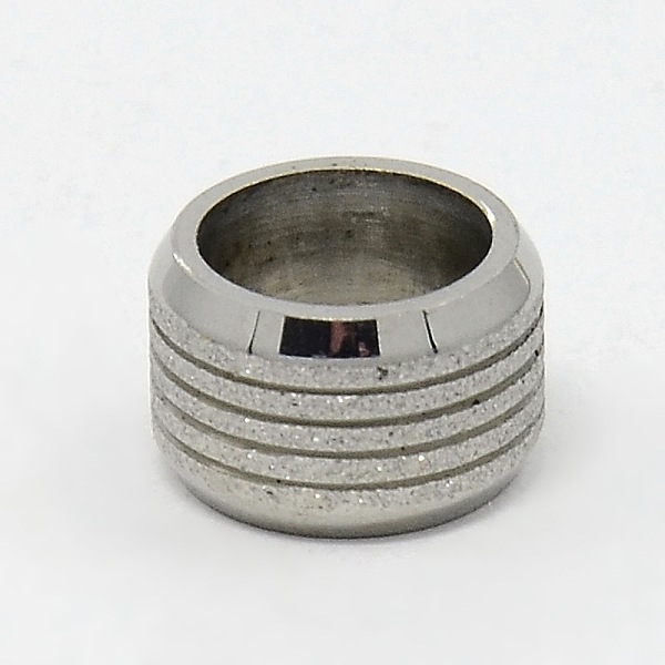 

PandaHall Stainless Steel Textured Rondelle Large Hole Beads, Stainless Steel Color, 11x7mm, Hole: 8mm Stainless Steel Rondelle