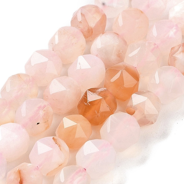 

PandaHall Natural Cherry Blossom Agate Beads Strands, Faceted, Double Hearted & Star Cut Beads, 7~8.5x7.5~8mm, Hole: 0.8~1mm, about...