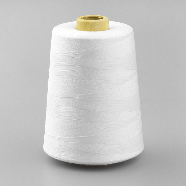 

PandaHall Polyester Sewing Thread Cords, For Cloth or DIY Craft, White, 0.1mm, about 7000yards/roll Polyester White