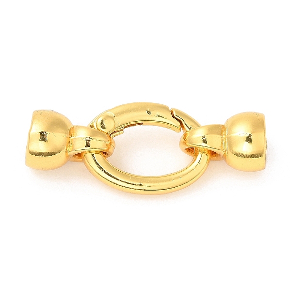 

PandaHall Rack Plating Brass Fold Over Clasps, Oval, Lead Free & Cadmium Free, Long-Lasting Plated, Real 18K Gold Plated, 22x40mm, Hole...