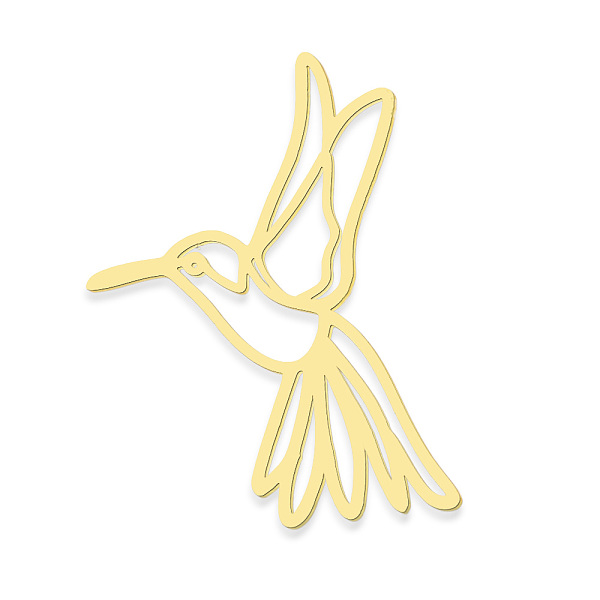 

PandaHall 201 Stainless Steel Pendants, Laser Cut, Vacuum Plating, Bird, Golden, 39.5x27x1mm 201 Stainless Steel Bird