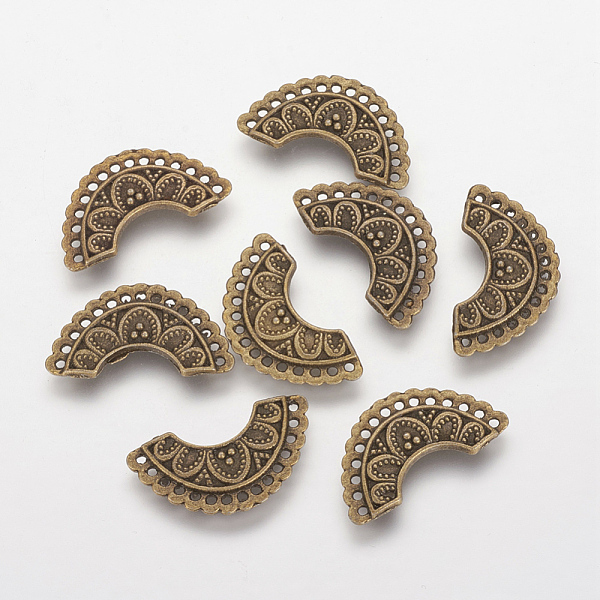 

PandaHall Tibetan Style Alloy Chandelier Component Links, Fan, Nickel Free, Antique Bronze, 13x24x2.5mm, Hole: 1mm Alloy Fan