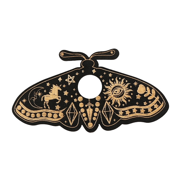 

PandaHall Butterfly Wood Crystal Ball Holders, Gemstone Display Holder, for Witchcraft Wiccan Altar Supplies, Black, 5.3x9.8cm Wood...