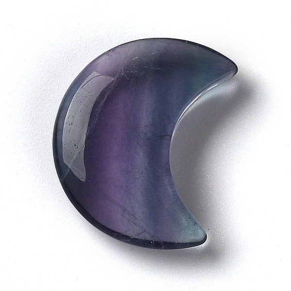 

PandaHall Natural Fluorite Beads, for Wire Wrapped Pendant Making, No Hole/Undrilled, Moon, 30.5x24x7mm Fluorite Moon