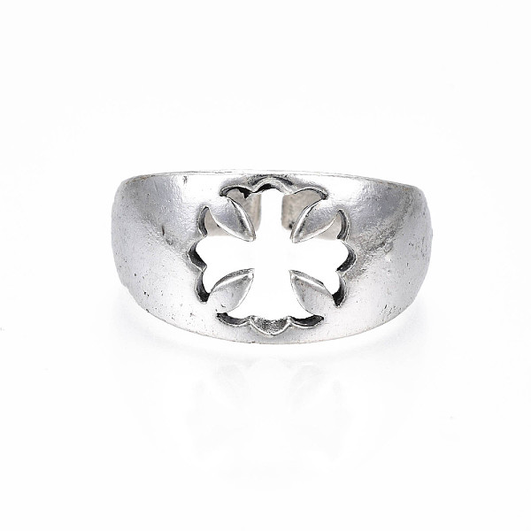 

PandaHall Alloy Flower Open Cuff Finger Ring, Chunky Ring for Men Women, Cadmium Free & Lead Free, Antique Silver, US Size 9 3/4(19.5mm)...