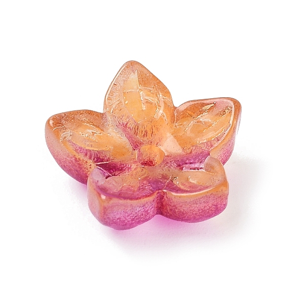 

PandaHall Glass Beads Caps, Mist Snacks Flower, Colorful, 12x12.5x4.5mm, Hole: 1.5mm Glass