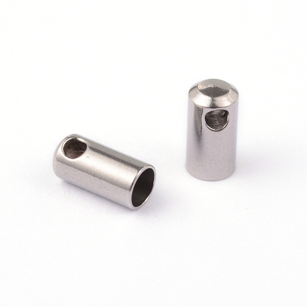 

PandaHall 304 Stainless Steel Cord Ends, End Caps, Stainless Steel Color, 7.9x4mm, Hole: 2mm, Inner Diameter: 3.3mm 304 Stainless Steel