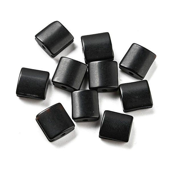 

PandaHall Natural Obsidian Beads, Square, 10x9.5~10x4.5~5mm, Hole: 1.8mm Obsidian Square Black