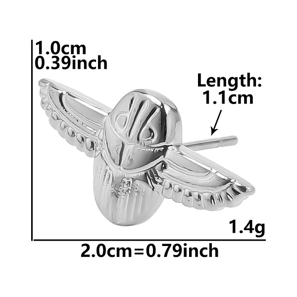 Anlaufgeschützte Ohrstecker Aus Edelstahl Im Vogel-Design Für Damen