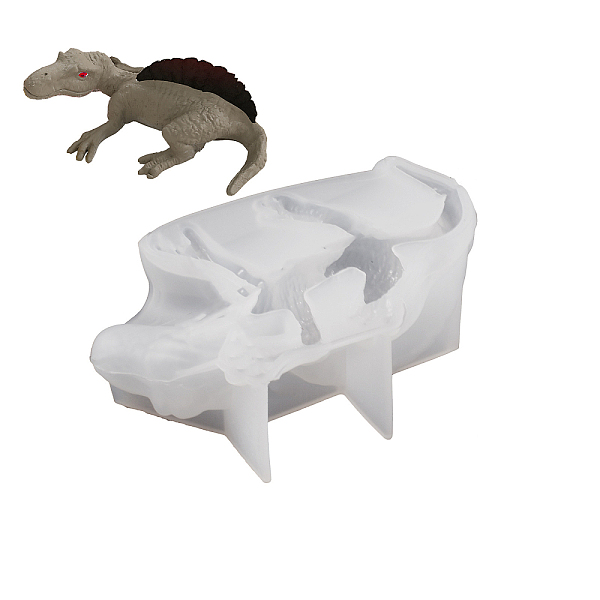 

PandaHall DIY Silicone 3D Dinosaur Figurine Molds, Resin Casting Molds, for UV Resin, Epoxy Resin Craft Making, White, 48x81x33mm Silicone...