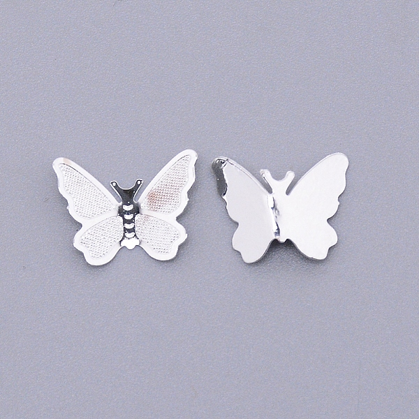 

PandaHall 30D Alloy Cabochons, Nail Art Decoration Accessories for Women, Cadmium Free & Lead Free, Butterfly, Platinum, 10x13x2.5mm Alloy...