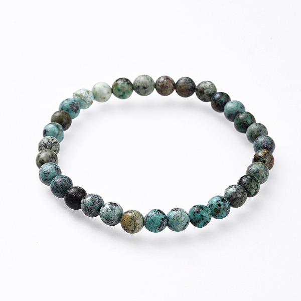 

PandaHall Natural African Turquoise(Jasper) Stretch Bracelets, 2 inch(5.2cm) African Turquoise(Jasper)