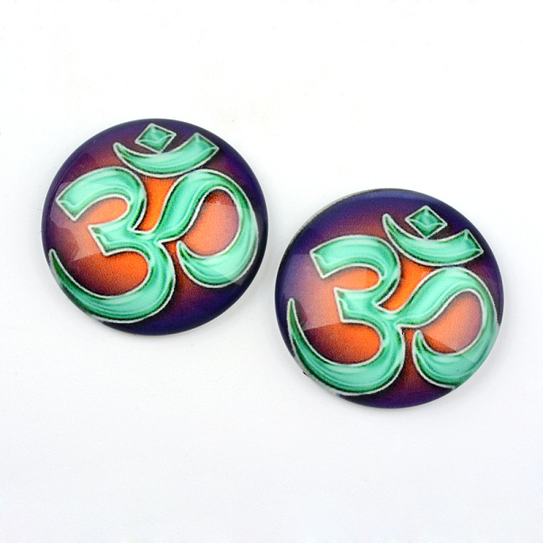 

PandaHall Yoga Theme Glass Cabochons, for DIY Projects, Half Round/Dome, Medium Spring Green, 25x6mm Glass Half Round