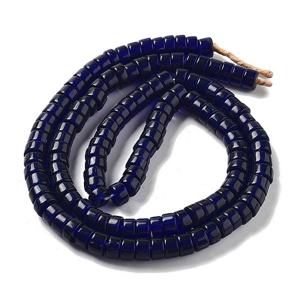 

PandaHall Handmade Nepalese Lampwork Beads, Column, Midnight Blue, 8~8.5x4~6mm, Hole: 1.8mm, about 131pcs/strand, 25.79''(65.5cm) Lampwork...