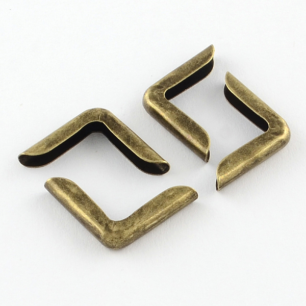 

PandaHall Iron Book Albums Menus Folders Corner Protectors, Antique Bronze, 14x14x3mm, Hole: 2.5mm Iron