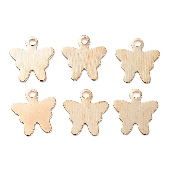 

PandaHall Iron Pendants, Butterfly, Golden, 9x8x0.2mm, Hole: 1mm Iron Butterfly