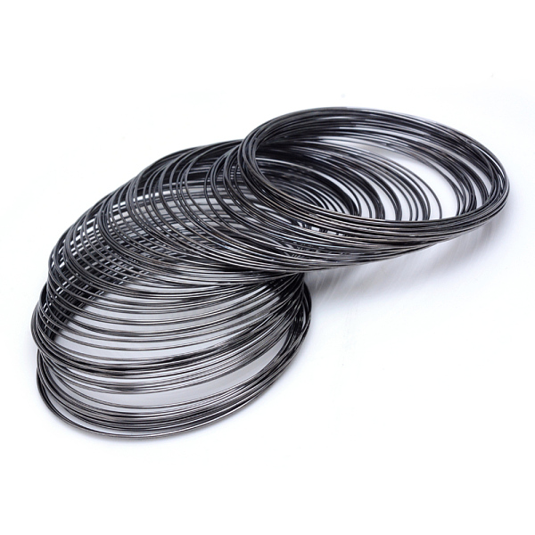 

PandaHall Steel Memory Wire, for Collar Necklace Making, Nickel Free, Gunmetal, 20 Gauge, 0.8mm, 115mm inner diameter, 600 circles/1000g...