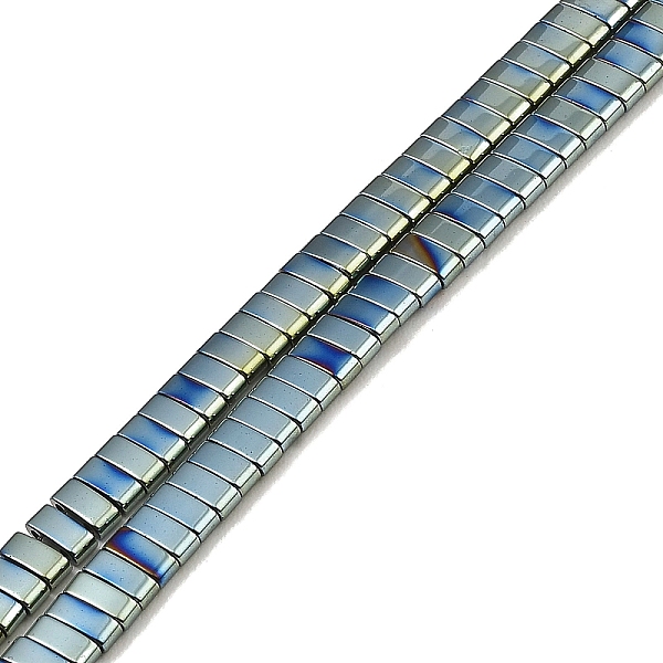 

PandaHall Electroplated Non-magnetic Synthetic Hematite Beads Strands, Rectangle, 2-Hole, Green Plated, 5x2x2mm, Hole: 0.8mm, about...