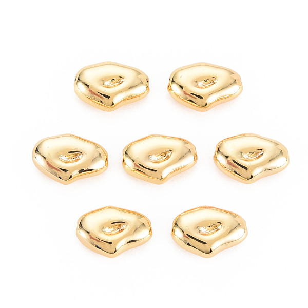 

PandaHall Rack Plating Brass Beads, Nickel Free, Real 18K Gold Plated, 11.5x8x4mm, Hole: 1mm Brass Others