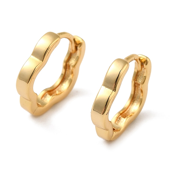 

PandaHall Brass Earrings, Real 18K Gold Plated, Flower, 13x2.3mm Brass Flower