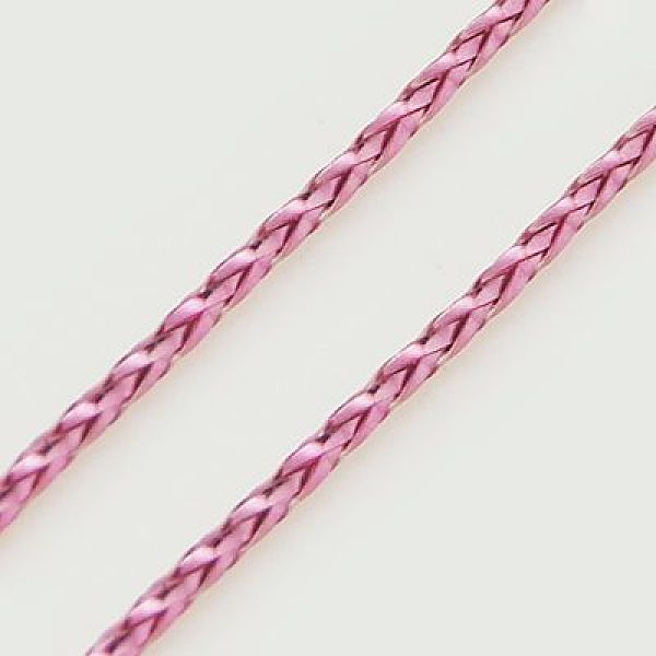 

PandaHall Braided Non-Elastic Beading Thread, Metallic Thread, Embroidery Thread, Violet, 0.6mm, about 10.93 yards(10m)/roll Fibre Purple