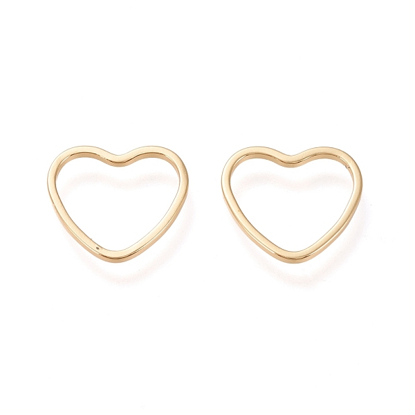 

PandaHall Brass Linking Ring, Long-Lasting Plated, Heart, Real 18K Gold Plated, 14x15.2x1mm, Inner Diameter: 11x13mm Brass Heart