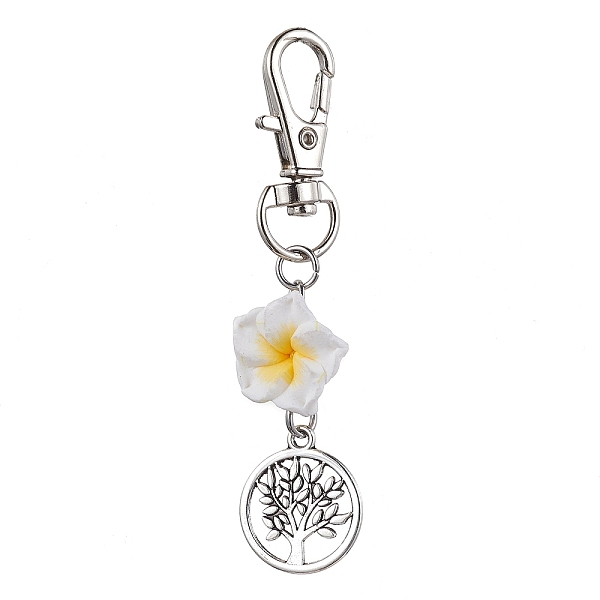 2 pezzo di decorazioni pendenti in plumeria fatte a mano in argilla polimerica-image-HJEW-JM01660-02A-it