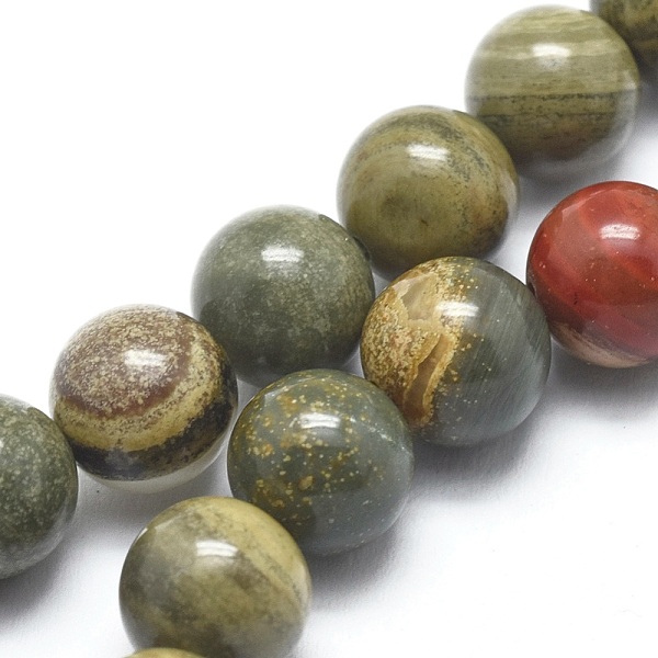 

PandaHall Natural Silver Leaf Jasper Beads Strands, Round, 6mm, Hole: 1mm, about 62pcs/strand, 14.9 inch(38cm) Silver Leaf Jasper Round