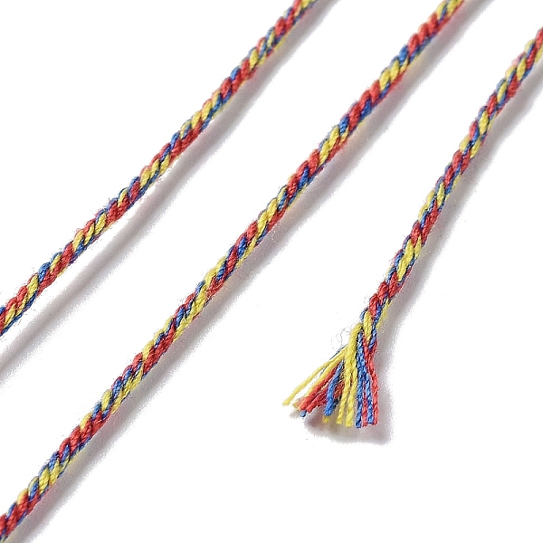 

PandaHall Polyester Twisted Cord, Round, for DIY Jewelry Making, Yellow, 1mm, about 49.21 Yards(45m)/Roll Polyester Yellow