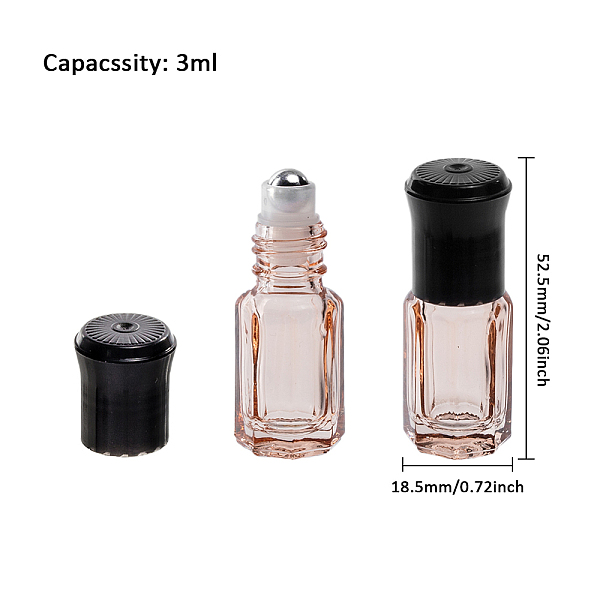 

PandaHall BENECREAT 14 Packs 3ml Multi-color Travel Essential Oil Roller Bottle Mini Glass Cosmetic Vials with Opener, Dropper and Funnel..., Multicolor